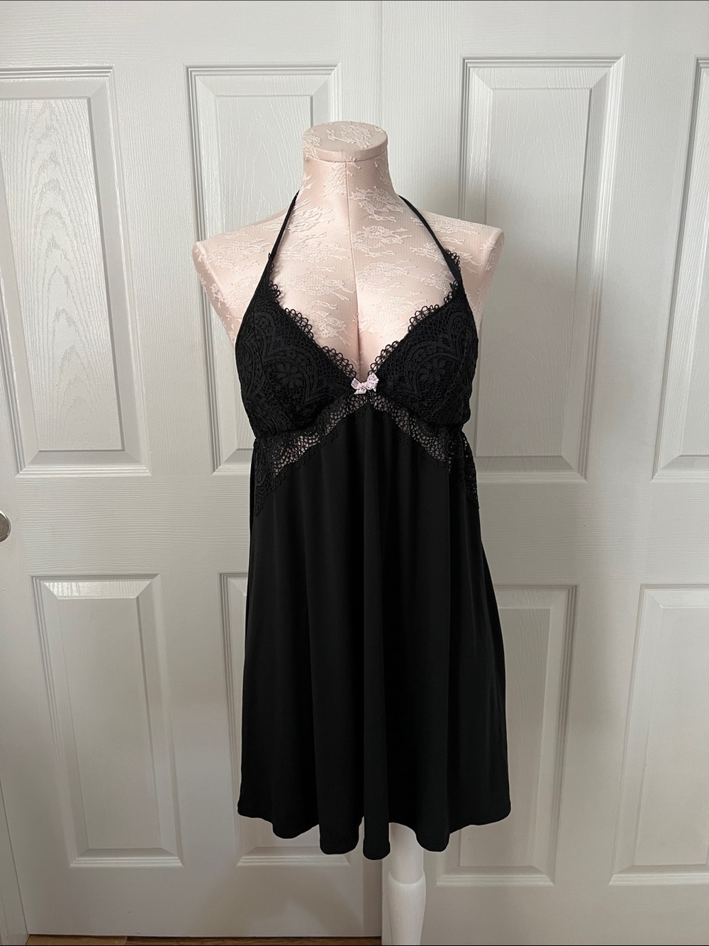 Victoria’s Secret Lace-Back Halter Chemise